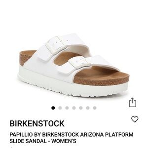 PAPILLIO BY BIRKENSTOCK ARIZONA PLATFORM SLIDE SANDAL - WOMEN'S
White